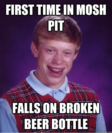mosh pit meme broken hand