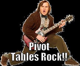  PIVOT TABLES ROCK!! Misc