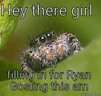 HEY THERE GIRL   I'M FILLING IN FOR RYAN GOSLING THIS AM Misunderstood Spider