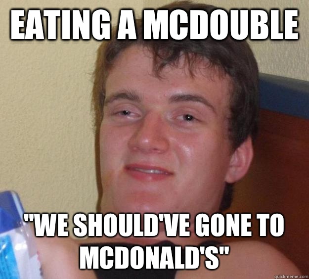 Eating a McDouble 