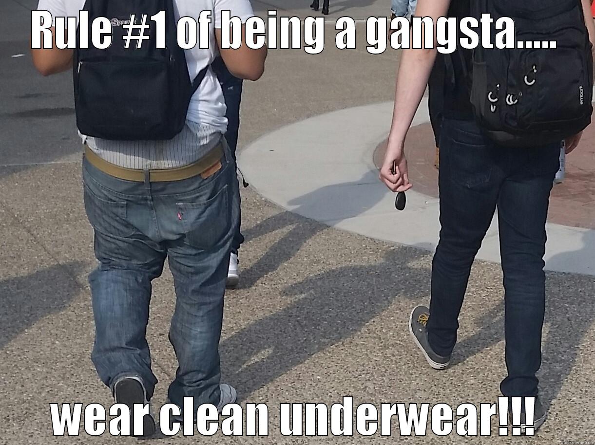 RULE #1 OF BEING A GANGSTA..... WEAR CLEAN UNDERWEAR!!! Misc