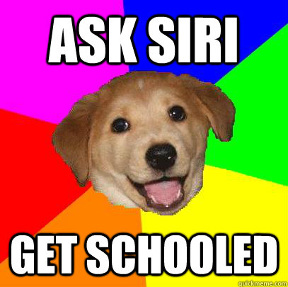 ASK siri Get Schooled  Advice Dog