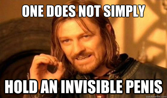 One Does Not Simply Hold an invisible penis  Boromir