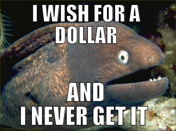 I WISH FOR A DOLLAR AND I NEVER GET IT  Bad Joke Eel