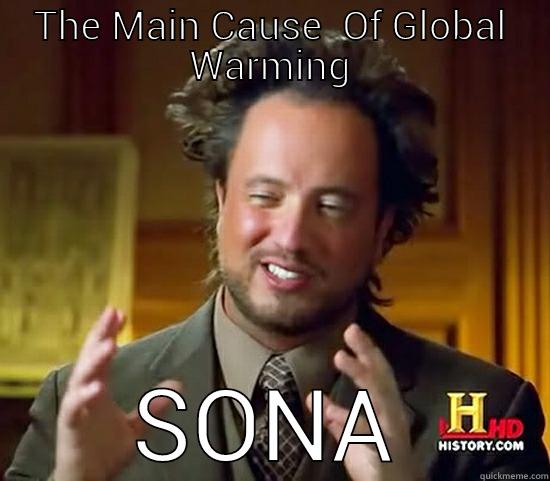 THE MAIN CAUSE  OF GLOBAL WARMING SONA Ancient Aliens