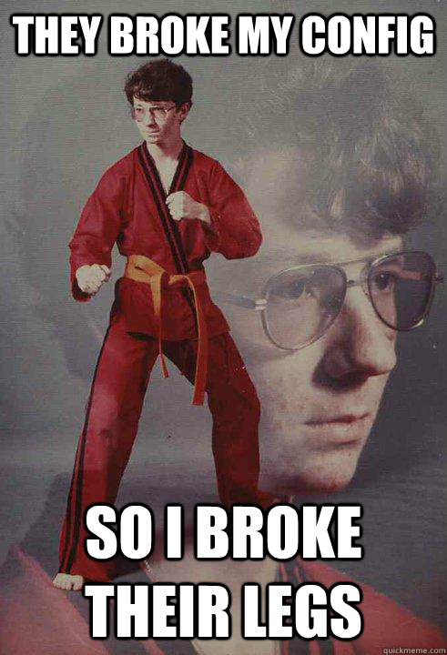 They broke my config So i broke their legs - They broke my config So i broke their legs  Karate Kyle