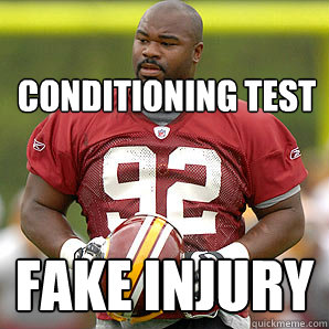 Conditioning test fake injury  Albert