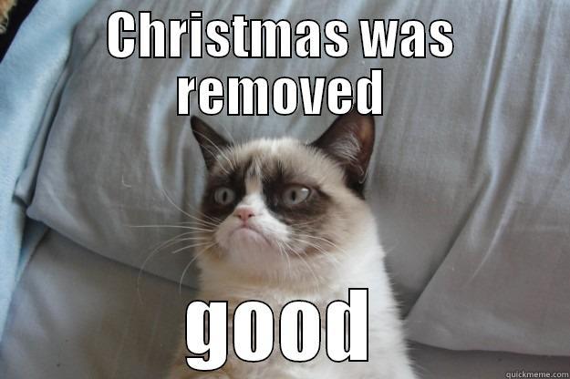 CHRISTMAS WAS REMOVED GOOD Grumpy Cat