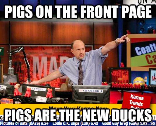 Pigs on the front page Pigs are the new ducks  Mad Karma with Jim Cramer