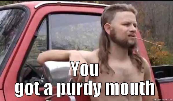  YOU GOT A PURDY MOUTH Almost Politically Correct Redneck