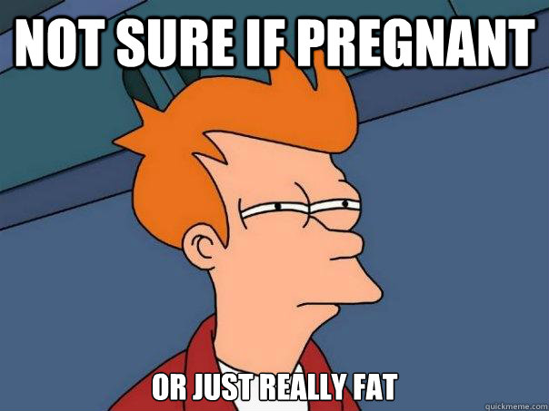 Not sure if pregnant Or just really fat  Futurama Fry