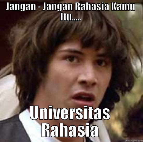 JANGAN - JANGAN RAHASIA KAMU ITU..... UNIVERSITAS RAHASIA conspiracy keanu