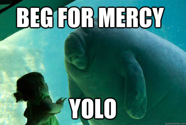 BEG FOR MERCY YOLO  Overlord Manatee