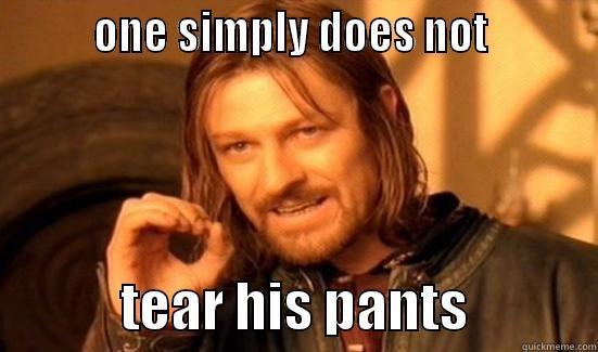         ONE SIMPLY DOES NOT                      TEAR HIS PANTS            Boromir