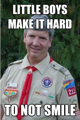 Little boys make it hard to not smile  Harmless Scout Leader