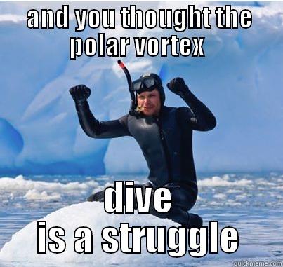 the plunge - AND YOU THOUGHT THE POLAR VORTEX  DIVE IS A STRUGGLE Misc