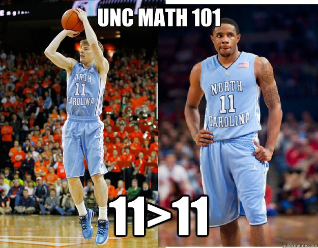 Unc math 101 11>11 - Unc math 101 11>11  Stillman White