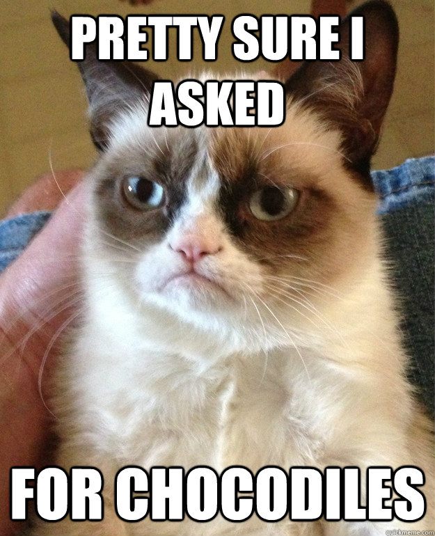 Pretty sure I asked for chocodiles  Grumpy Cat