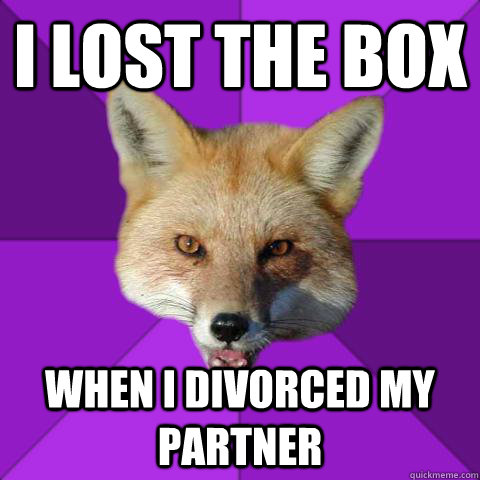 I lost the box When i divorced my partner  Forensics Fox