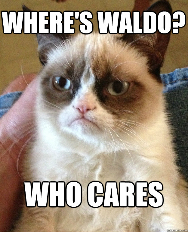 where's waldo? Who cares  Grumpy Cat