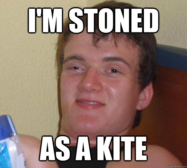 I'm stoned as a kite  10 Guy