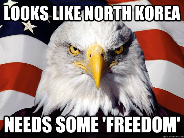 Looks like north Korea Needs some 'Freedom'  Freedom Eagle