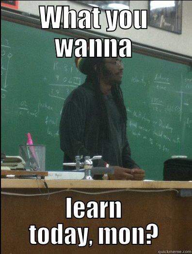 Rasta man teacher - WHAT YOU WANNA LEARN TODAY, MON? Rasta Science Teacher