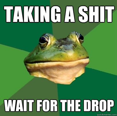 Taking a shit Wait for the drop - Taking a shit Wait for the drop  Foul Bachelor Frog