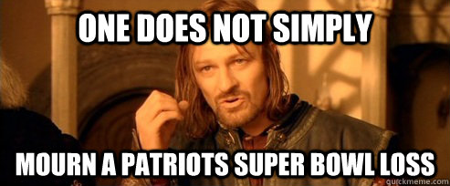 One does not simply mourn a patriots super bowl loss  One Does Not Simply