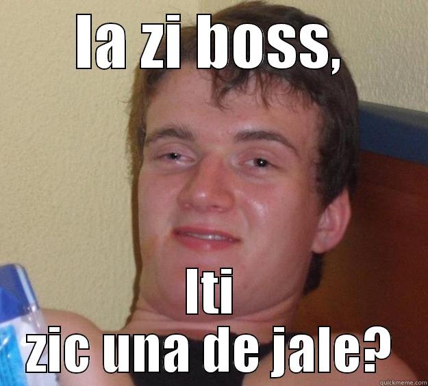 IA ZI BOSS, ITI ZIC UNA DE JALE? 10 Guy