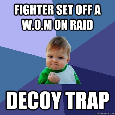 Fighter set off a W.o.m on raid decoy trap  Success Kid