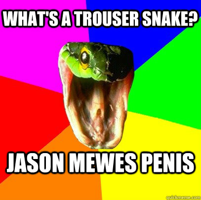 Jason Mewes penis What's a trouser snake?  