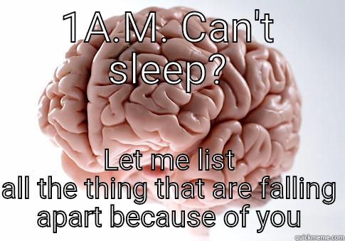 1A.M. CAN'T SLEEP? LET ME LIST ALL THE THING THAT ARE FALLING APART BECAUSE OF YOU Scumbag Brain