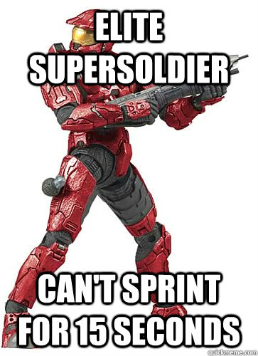 ELITE SUPERSOLDIER CAN'T SPRINT FOR 15 SECONDS  Sucky Halo Spartan