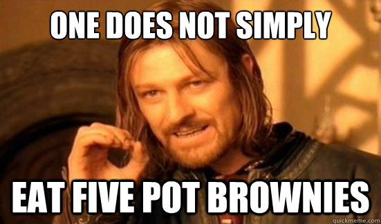 One Does Not Simply Eat five pot brownies - One Does Not Simply Eat five pot brownies  Boromir