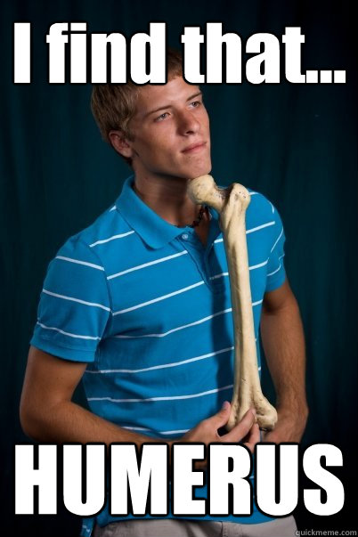 I find that... HUMERUS - I find that... HUMERUS  BoneMan