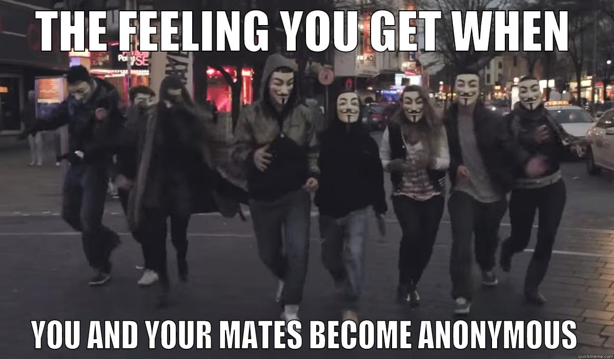 Anon :D - THE FEELING YOU GET WHEN YOU AND YOUR MATES BECOME ANONYMOUS Misc