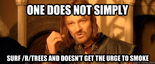 One does not simply Surf /r/trees and doesn't get the urge to smoke  One Does Not Simply