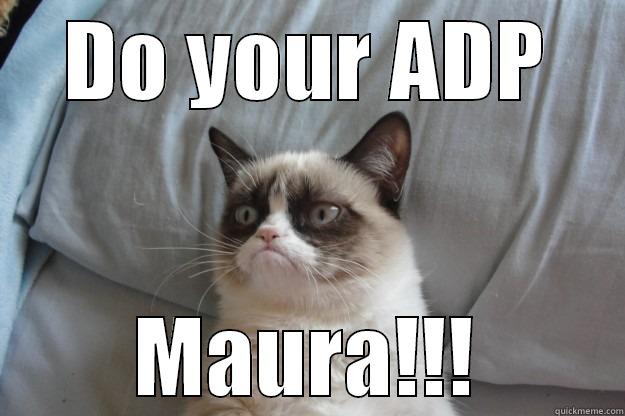 ADP CAT - DO YOUR ADP MAURA!!! Grumpy Cat