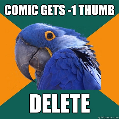 comic gets -1 thumb delete   Paranoid Parrot