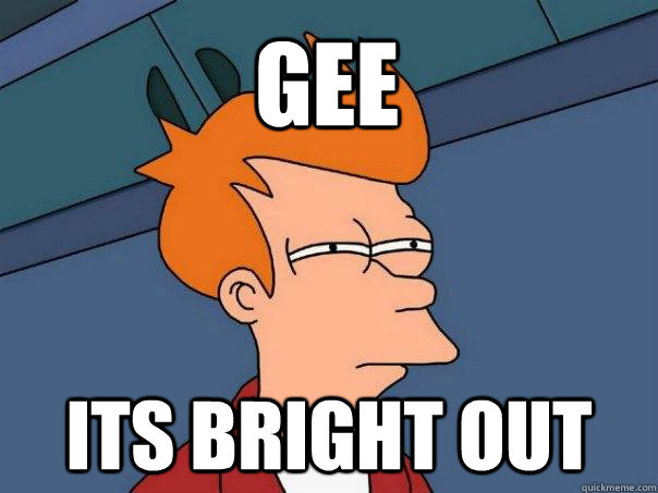 Gee Its Bright out - Gee Its Bright out  Futurama Fry