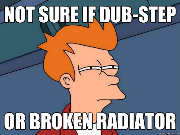 Not sure if dub-step or broken radiator  Futurama Fry