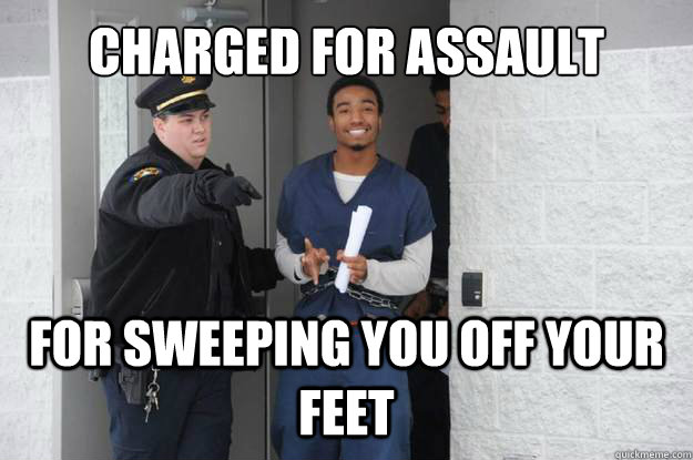 Charged for assault for sweeping you off your feet - Charged for assault for sweeping you off your feet  Ridiculously Photogenic Prisoner