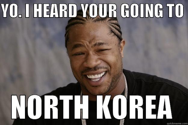 YO. I HEARD YOUR GOING TO  NORTH KOREA Xzibit meme