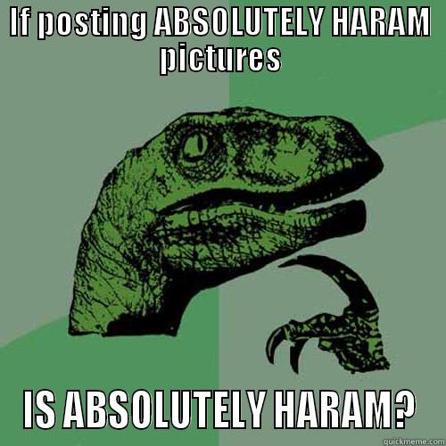 IF POSTING ABSOLUTELY HARAM PICTURES IS ABSOLUTELY HARAM? Philosoraptor