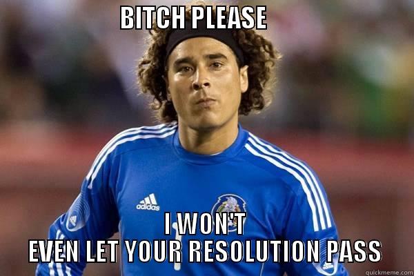 guillermo ochoa -                      BITCH PLEASE                           I WON'T EVEN LET YOUR RESOLUTION PASS Misc