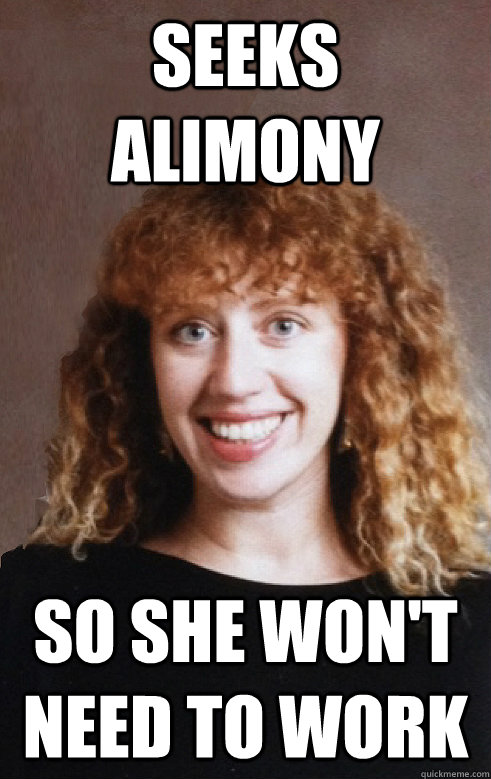 seeks alimony so she won't need to work  