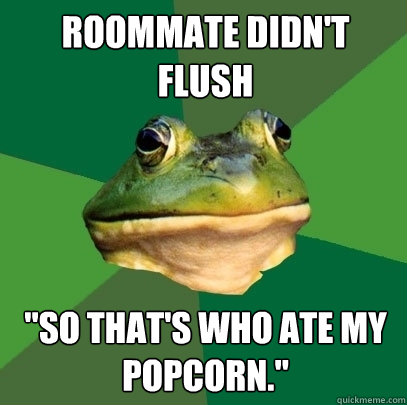 ROOMMATE DIDN'T FLUSH 