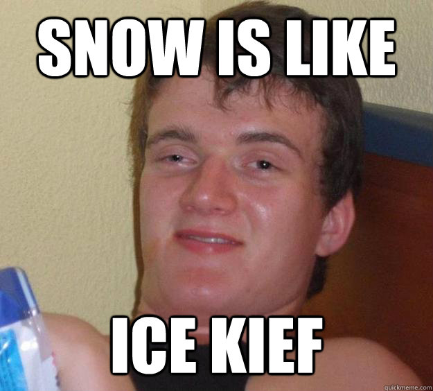 Snow is like Ice Kief  10 Guy