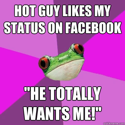 Hot guy likes my status on facebook 